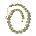 Green Kunzite Beaded Graduated Necklace 18-20 Inches in Vermeil Yellow Gold Over Sterling Silver 375.00 ctw - Sticky add to cart bar