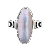 Mother of pearl Free 2.50 ctw Ring in Sterling Silver (Size 9)