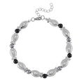 Terahertz, Shungite Beaded Fish Anklet in Silvertone (9.50-11.50In) 34.00 ctw - Sticky add to cart bar