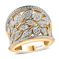 Karis Diamond Accent Leaf Lattice Ring