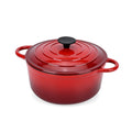 Red Cast Iron Enameled Dutch Oven Pot with Lid (6 Liter Capacity) - Sticky add to cart bar