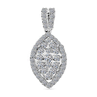 10K White Gold Lab Grown Diamond (SI) Pendant Without Chain 1.00 ctw