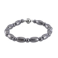 Terahertz Barrel and Beaded Stretch Bracelet with Magnetic Lock in Stainless Steel (8.00 In) 57.00 ctw - Sticky add to cart bar