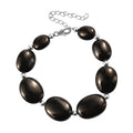 Elite Shungite Beaded Bracelet in Rhodium Over Sterling Silver (7.25-9.25In) 60.00 ctw - Sticky add to cart bar
