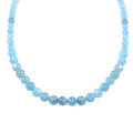 D'Joy Aquamarine Beaded Graduation Necklace 18-20 Inches in Vermeil Yellow Gold Over Sterling Silver 159.00 ctw - Sticky add to cart bar