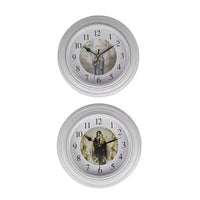 Set of 2, Jesus Wall Clock - 1 AA Battery Not Include (9.84"x9.84"x1.65")