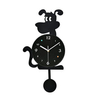 Dog Wall Clock With Pendulum (14.56"x10.03"x1.49") (1 AA Battery Not Included)