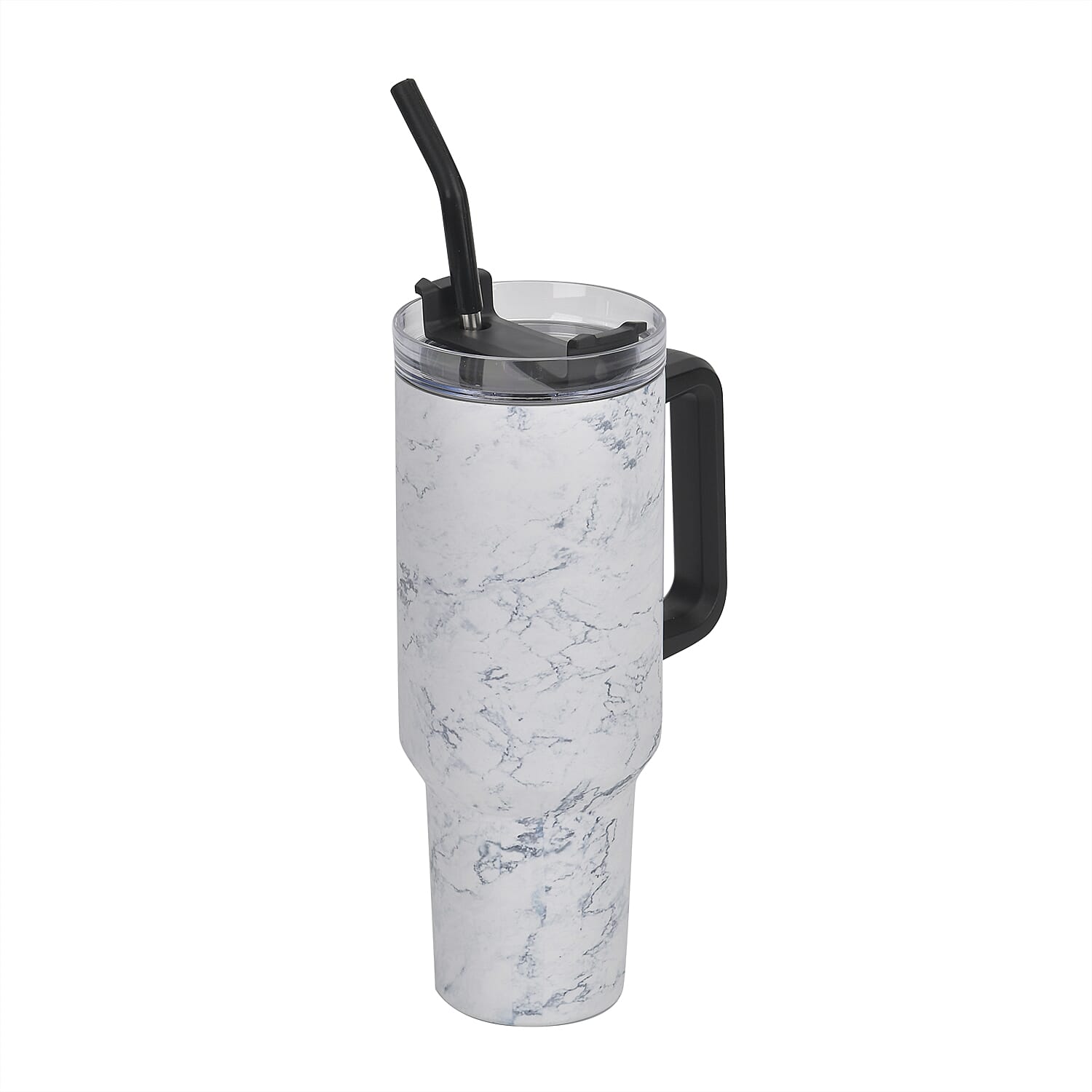Marble Pattern Double Wall Stainless Steel Cup with Straw 40 oz