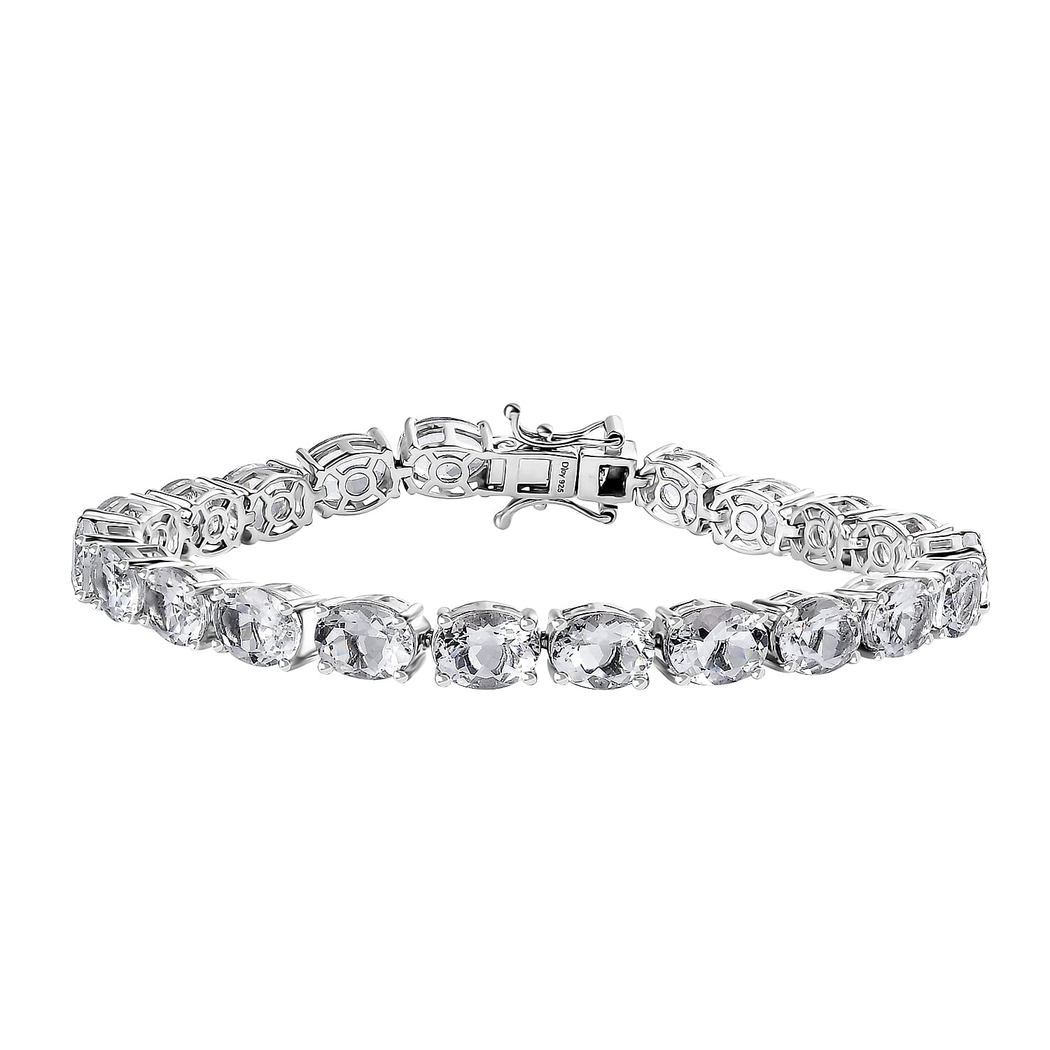 Epic Deal Brazilian Petalite, White Zircon Bracelet in Rhodium Over Sterling Silver (8.00 In) 21.75 ctw