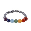Seven Chakra Terahertz Beaded Beaded Stretch Bracelet 90.00 ctw - Sticky add to cart bar