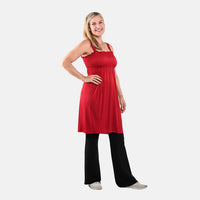 Lati Fashions Red Smocked Sundress Cover-Up - M