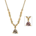 D'Joy AAA Turkizite and Yellow Sapphire Necklace 18-20 Inches in 18K Vermeil Yellow Gold Over Sterling Silver 1.50 ctw - Sticky add to cart bar