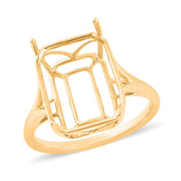 Luxoro 10K Yellow Gold Mounting Ring (Size 7.0)