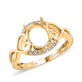 Luxoro 14K Yellow Gold Mounting Ring with Infinity Shank (Size 7.0) - Sticky add to cart bar