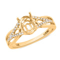 Luxoro 14K Yellow Gold Mounting Ring with Embelished Shank (Size 7.0) - Sticky add to cart bar