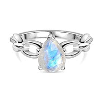Rainbow Moonstone 1.59 ctw Ring in Sterling Silver (Size 11.5)