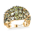 Brazilian Mint Garnet Cluster Ring in 18K Vermeil YG Over Sterling Silver (Size 6.0) 2.85 ctw - Sticky add to cart bar