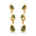 Premium Natural Green Apatite Dangling Earrings in 18K Vermeil YG Over Sterling Silver 1.65 ctw - Sticky add to cart bar