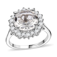 Epic Deal Brazilian Petalite, Multi Gemstone Ring in Rhodium Over Sterling Silver (Size 6.0) 6.50 ctw