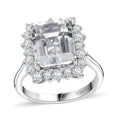 Epic Deal Brazilian Petalite, Multi Gemstone Halo Ring in Rhodium Over Sterling Silver (Size 9.0) 4.40 ctw - Sticky add to cart bar