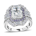 Brazilian Petalite, Multi Gemstone Ring in Rhodium Over Sterling Silver (Size 6.0) 5.30 ctw - Sticky add to cart bar
