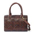 "Genuine Leather crossbody/sling bag, with 2 Top Handle and adjustable/detacable Shoulder strap  Size-11.22 X 9.44 X 6.29 Inches Color- Tan" - Sticky add to cart bar