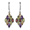 African Amethyst Lever Back Earrings in Stainless Steel 4.40 ctw - Sticky add to cart bar