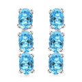Certified & Appraised Luxoro 14K White Gold AAA Santa Maria Aquamarine Earrings 2.40 ctw - Sticky add to cart bar