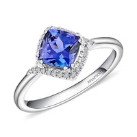 Certified & Appraised Rhapsody 950 Platinum AAAA Tanzanite and E-F VS Diamond Ring (Size 6.0) 5.60 Grams 2.00 ctw