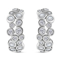 Moissanite Bubble Earrings in Rhodium Over Sterling Silver 2.85 ctw - Sticky add to cart bar
