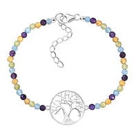 Multi Gemstone 18.00 ctw Bracelet in Sterling Silver (6.50 In)