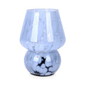 Teal Mushroom-shaped Glass Table Lamp (2xAAA Not Included) - Sticky add to cart bar