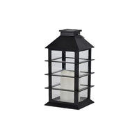 White Solar Rechargeable Hanging LED Lantern (5.5"x5.5"x13.2")