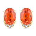 Luxoro AAA Songea Sapphire and I2 Diamond 2.20 ctw Stud Earrings in 10K Yellow Gold - Sticky add to cart bar