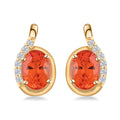 Luxoro AAA Songea Sapphire and I2 Diamond 2.25 ctw Stud Earrings in 10K Yellow Gold - Sticky add to cart bar