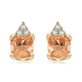 Certified & Appraised Luxoro 10K Yellow Gold AAA Imperial Topaz and I2 Diamond Earrings 1.60 ctw - Sticky add to cart bar