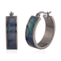 White Mother of Pearl J-Hook Earrings in Stainless Steel - Sticky add to cart bar