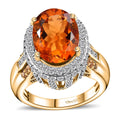 TLV Santa Ana Madeira Citrine, Multi Gemstone Ring in 14K Vermeil YG Over Sterling Silver (Size 7.0) 7.00 ctw - Sticky add to cart bar