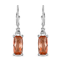 Morganique Quartz (Triplet) Lever Back Earrings in Rhodium Over Sterling Silver 5.25 ctw - Sticky add to cart bar