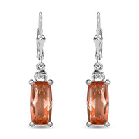 Morganique Quartz (Triplet) Lever Back Earrings in Rhodium Over Sterling Silver 5.25 ctw