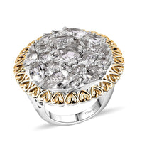 Petalite Ring in Rhodium Over Sterling Silver (Size 7.0) 6.50 ctw