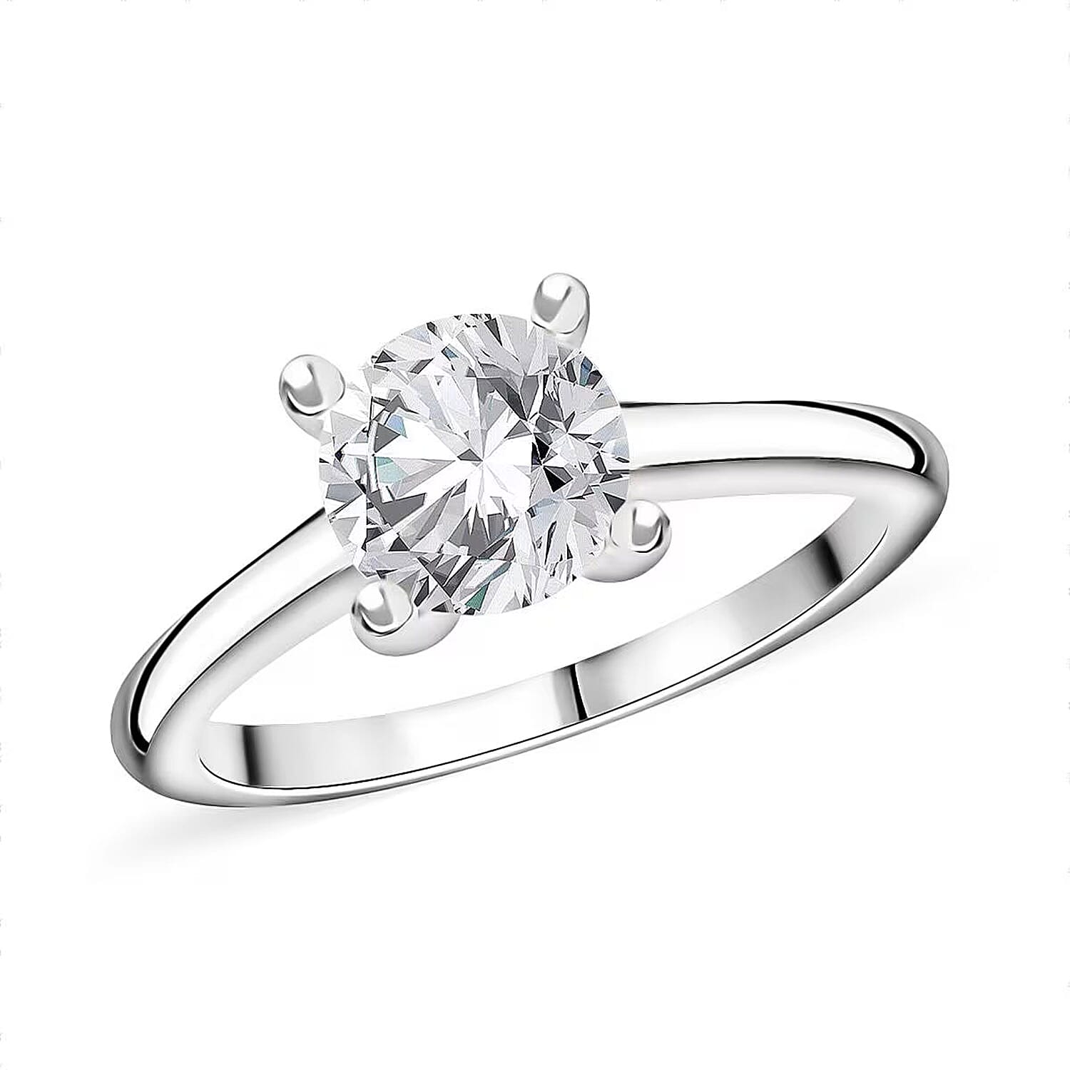 Diamond G-H I3 1.50 ctw Solitaire Ring in 14K White Gold