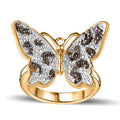 Yellow Diamond (IR) Accent Butterfly Ring in 18K YG Plated (Size 5.0) - Sticky add to cart bar