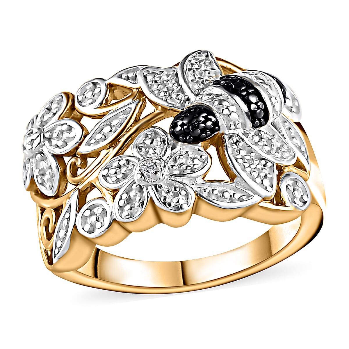 Karis Diamond Accent Ring in 18K YG Plated