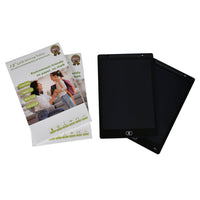 Set of Two 12Inch LCD Writing Tablet with Pen - Black