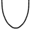 D'Joy Thai Black Spinel Tennis Necklace 18 Inches in Rhodium Over Sterling Silver 49.85 ctw - Sticky add to cart bar