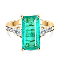 Emeraldine Triplet Quartz and White Zircon Ring in 18K Vermeil YG Over Sterling Silver (Size 11.5) 5.95 ctw