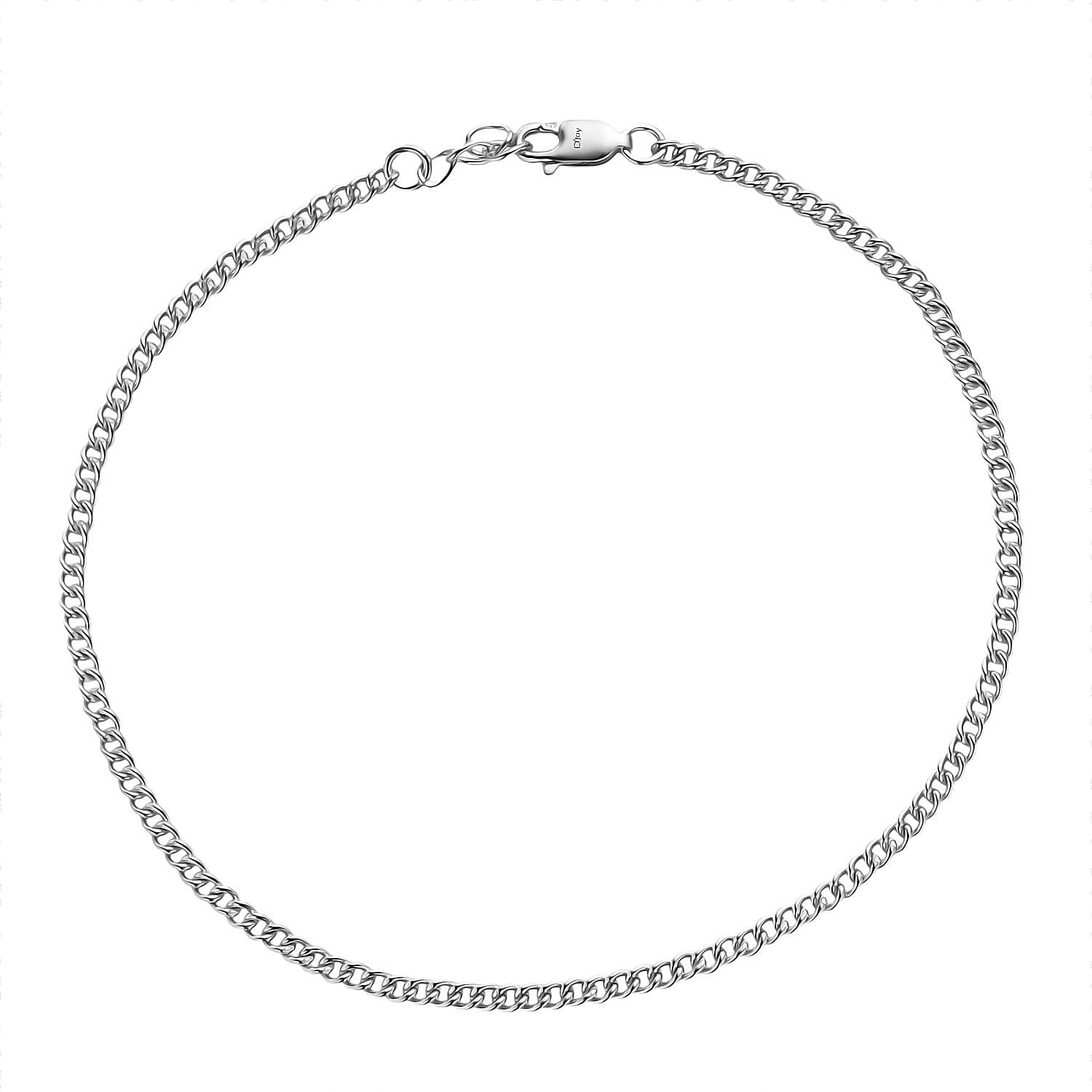 Sterling Silver Chain Anklet (9 In) (3.60 g)