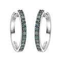 Alexandrite Alexandrite Hoop Earrings in Rhodium Over Sterling Silver 1.10 ctw - Sticky add to cart bar