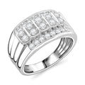 JCK Closeout Deal 10K White Gold Diamond (G-H, I2-I3) Men's Ring (Size 10.0) (6.35 g) 1.00 ctw - Sticky add to cart bar
